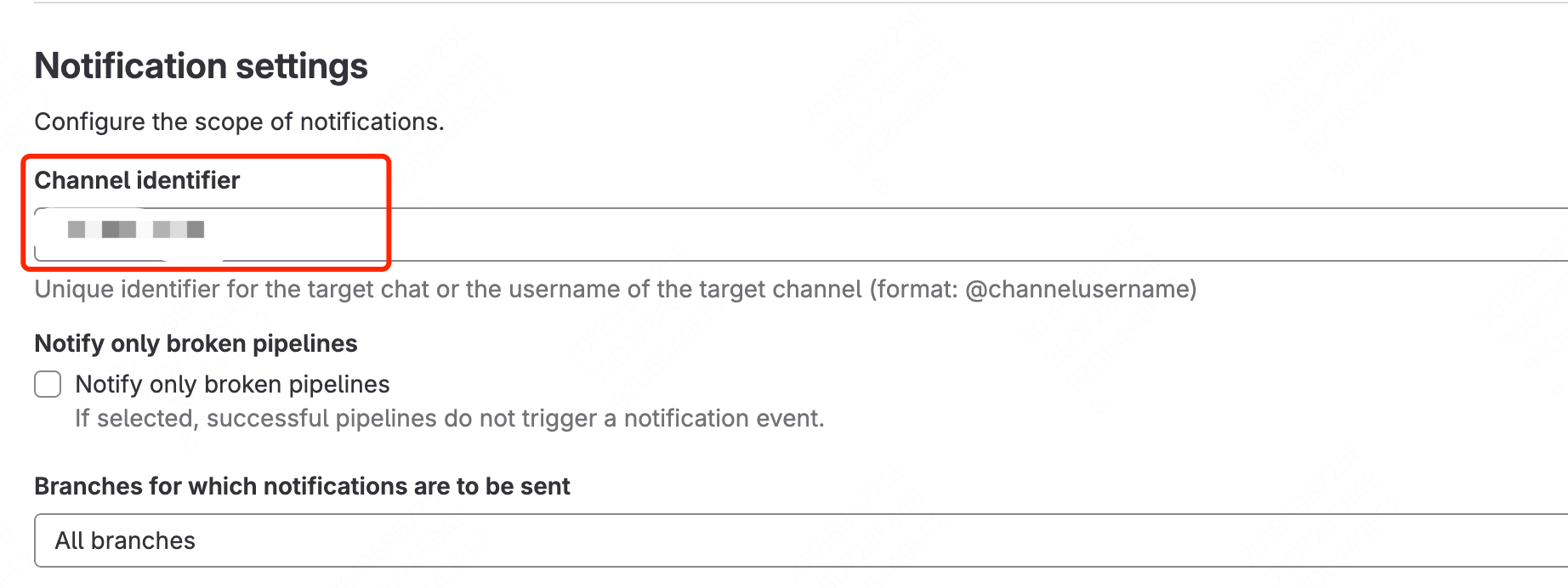 Channel Identifier